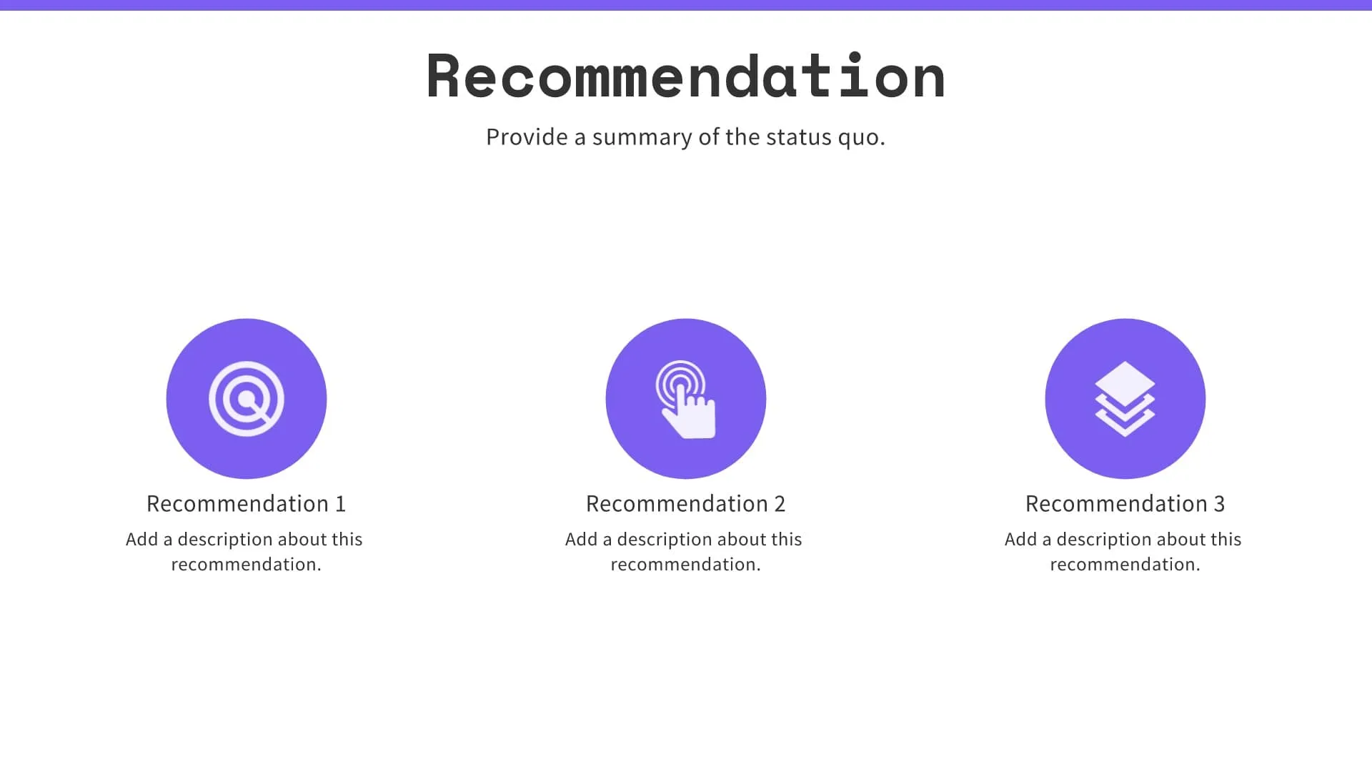 Recommendations